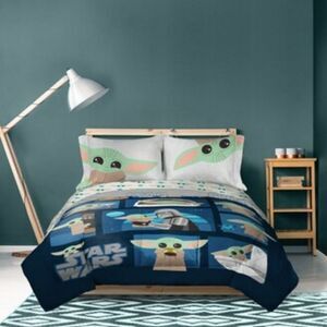 DISNEY Star Wars Grogu, Baby Yoda, 8-Pc. Reversible Twin, Comforter Set
